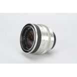 A Carl Zeiss Jena 80mm f/2.8 Biometer Lens, praktina fit, serial no 5893590, barrel G, some light
