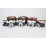 Zeiss Ikon Cameras, a Contaflex Super, Super B, Contina IIa, a 155mm f/4 Pro-Tessar lens, in