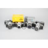 Ihagee Exakta Cameras, an Exakta Varex VX, II, VX1000, Varex Iia, VX (2), a Soligor 135mm f/2.8