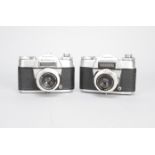 Two Voigtlander Bessamatic SLR Cameras, with Color-Skopar X 50mm f/2.8 lenses, shutters working, one