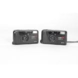 Two Yashica T4 Compact Cameras, black, serial no 192292, 078564, with Carl Zeiss Tessar T* 35mm f/