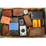 A Tray of Box Cameras models include;Coronet Special no2, Kodak six-20 Brownie, no-2 Buster Brownie,