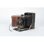 A Zeiss Ikon Folding Plate Camera, a Maximar 207/1, 9 x 12cm, folding plate camera with Novar-