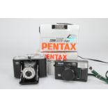 A Zeiss Ikon Nettar Folding Camera and Compact Cameras, 6 x 6cm roll film folding camera, Novar-