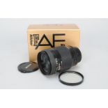 A Nikon AF Nikkor 35-70mm f/2.8D Lens, barrel F-G, elements F, fungus wisps, with maker's box