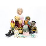 Collection of post-war dolls, Twelve hard-plastic and vinyl dolls; a Sindy and a quantity of