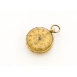 A Victorian 18ct gold lady's open faced pocket watch by Grayson of Henley, 37mm case, hallmarked