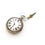 A Victorian silver pair cased pocket watch, 54mm outer case, appears to run, inner case London 1866