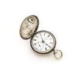 A Victorian silver full hunter pocket watch from Benson, in London 1859 47mm case