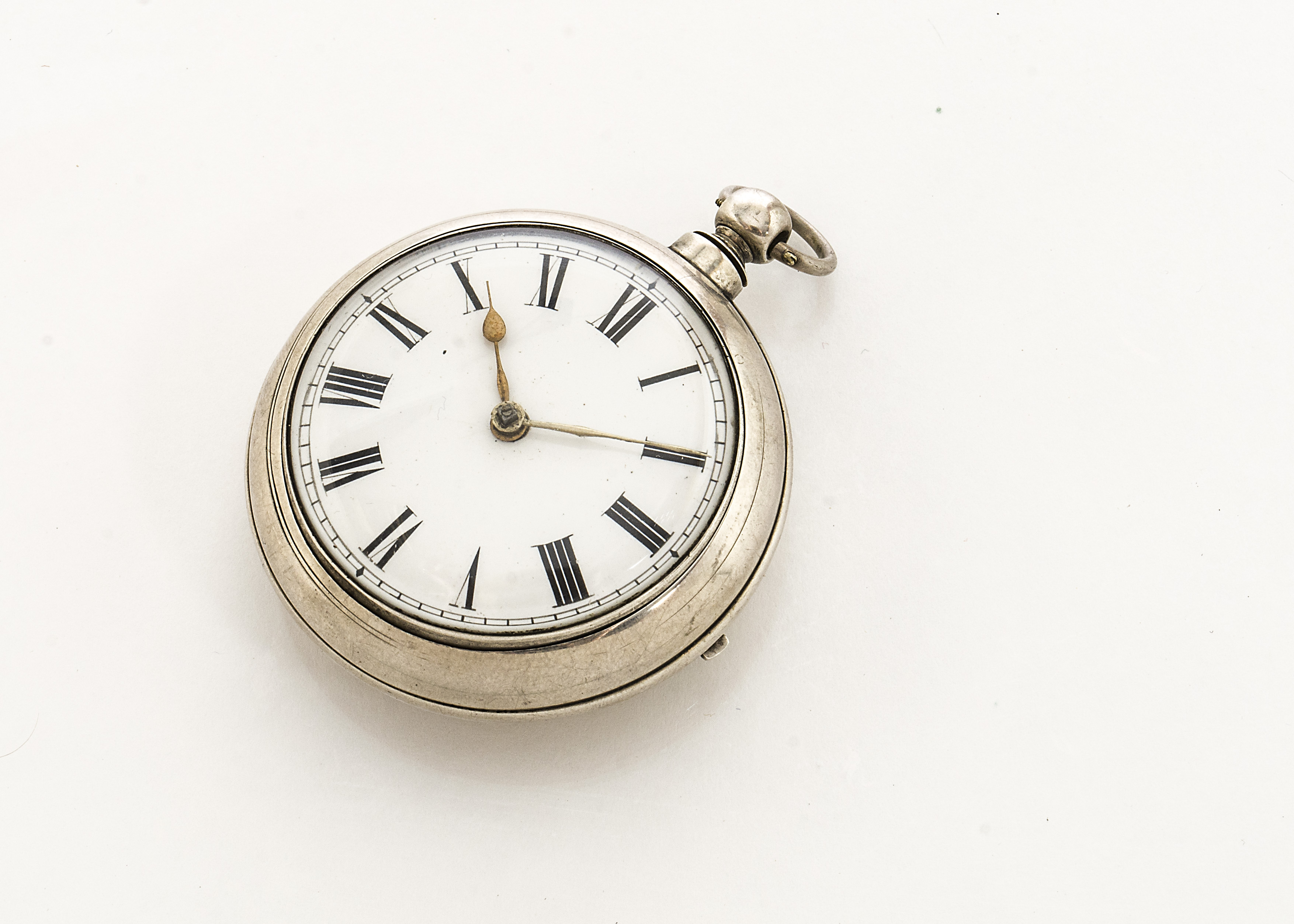 A Victorian silver pair cased pocket watch, 53mm outer case, appears to run, Birmingham 1857,
