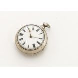 A Victorian silver pair cased pocket watch, 53mm outer case, appears to run, Birmingham 1857,