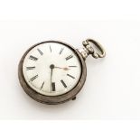 A George III silver pair cased pocket watch by GE Harrison, 55mm outer case, London 1816