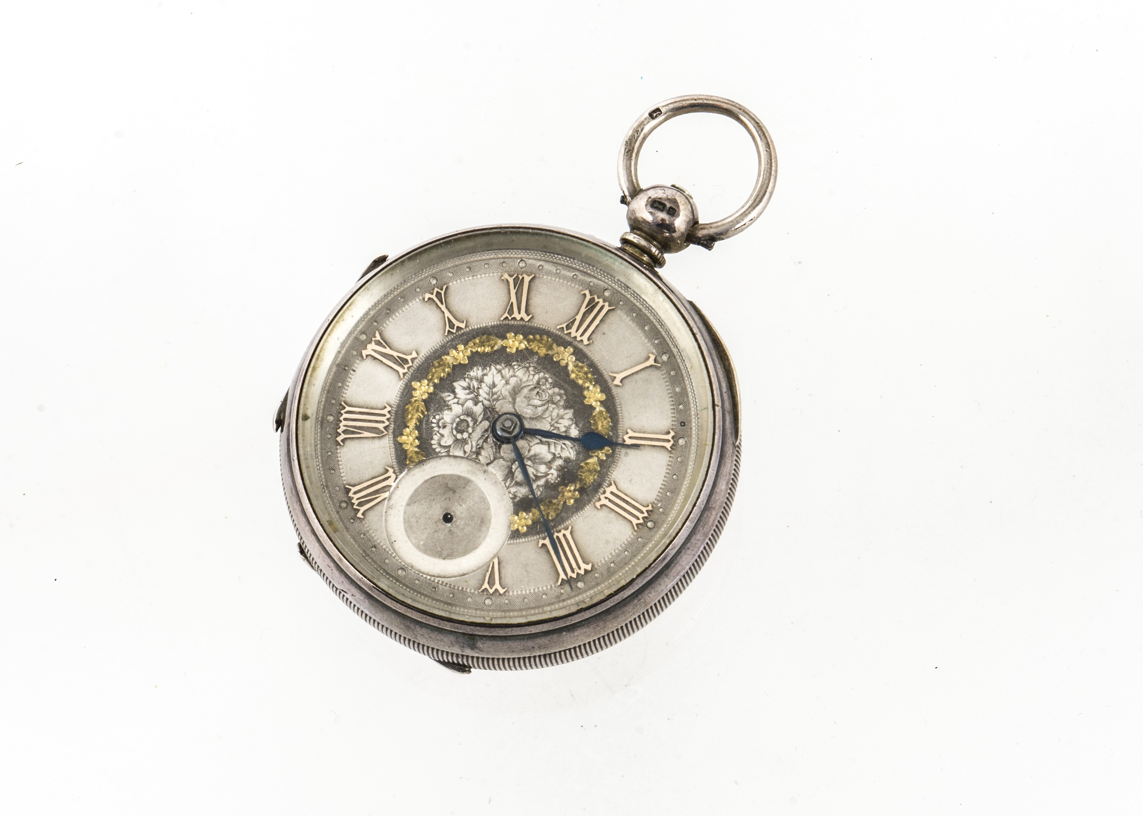 A Victorian silver open faced pocket watch by H. Osburn of Eston, 55mm case, having silvered dial