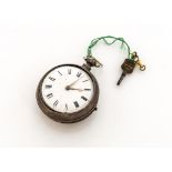 A William IV silver pair cased pocket watch by William Hutton of London, 54mm outer case, appears to