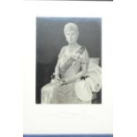 A Hay Wrightson portrait of Queen Mary, gelatin silver print, with facsimile signature and date,