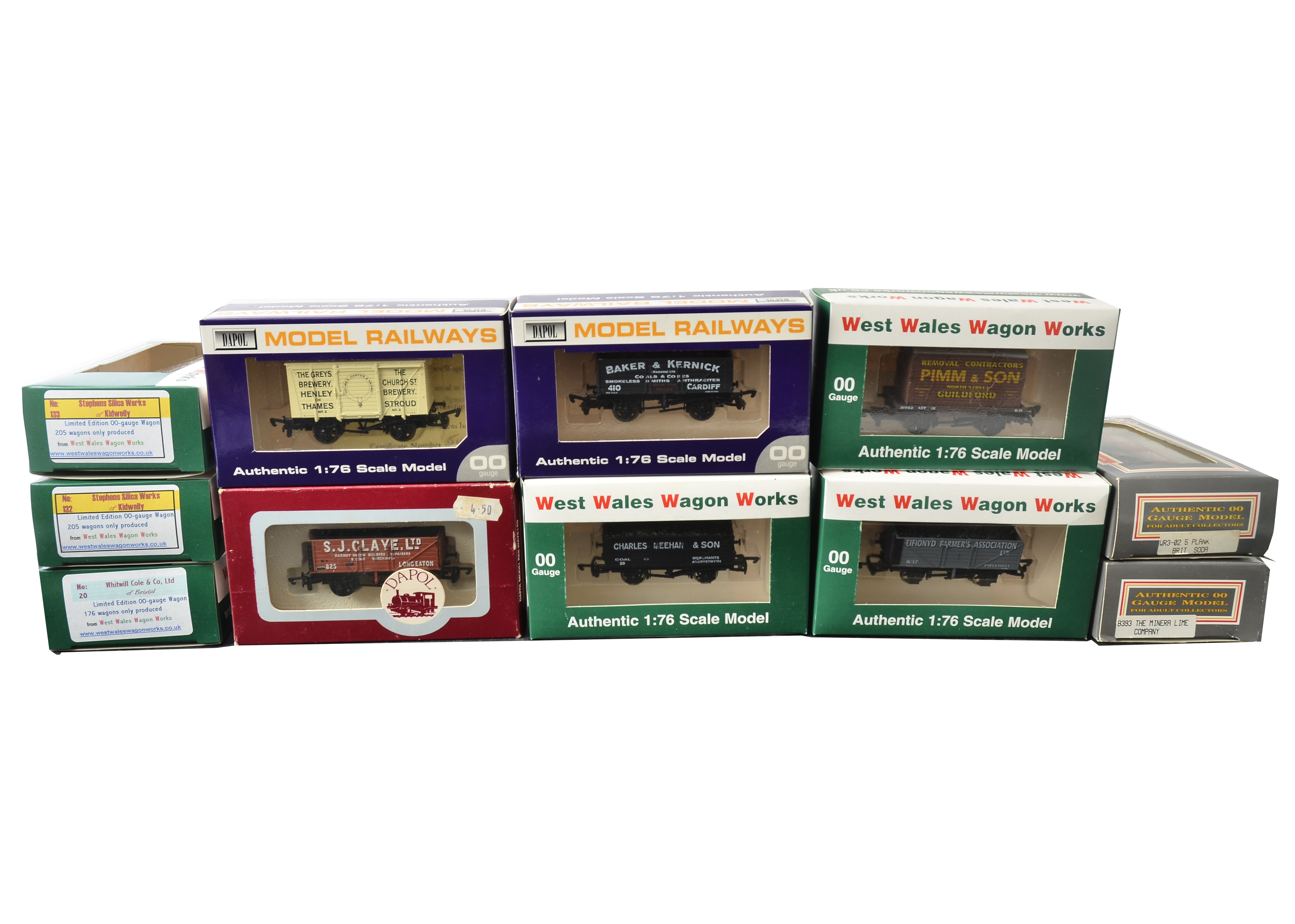 Dapol and West Wales Wagon Works 00 Gauge Private Owner Wagons, including several very limited