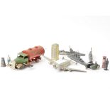 Prewar and Postwar Dinky and Other Diecast Models, a playworn group including Dinky Toys trolley bus