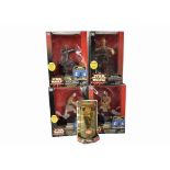 Starwars Episode 1 Large Action Figures, a boxed group of interactive talking bank figures by
