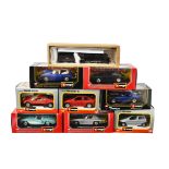 Burago 1:24 Scale Cars, a boxed collection of vintage and modern vehicles, including Ferrari (4),