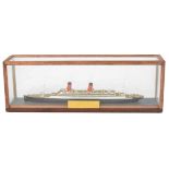A well made 100 feet-1 inch Waterline Model of R M S 'Carmania', made in style of Bassett -Lowke