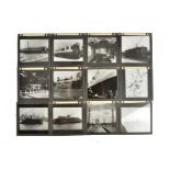 A Collection of 3¼" Square Monochrome Lantern Slides of American Subjects, mostly in a numbered
