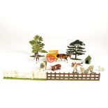 Large quantity of Britains and other makers lead Farm Animals Carts and other Accessories, including