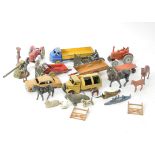 Postwar Diecast Vehicles and Lead Figures, a playworn group including, Dinky vehicles 522 Big