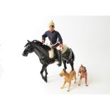 Action Man, Horseguard 'The Blues' and loose Dress Jacket, Horse, Action Man Skier in white clothing