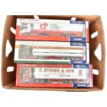 Corgi Haulage Vehicles, a boxed group of 1:50 scale models including Artic flat bed trailers with