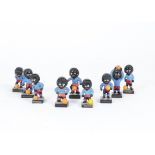 Collection of Robertson's plaster and plastic Gollys, including Band (8), and Football Team (11),