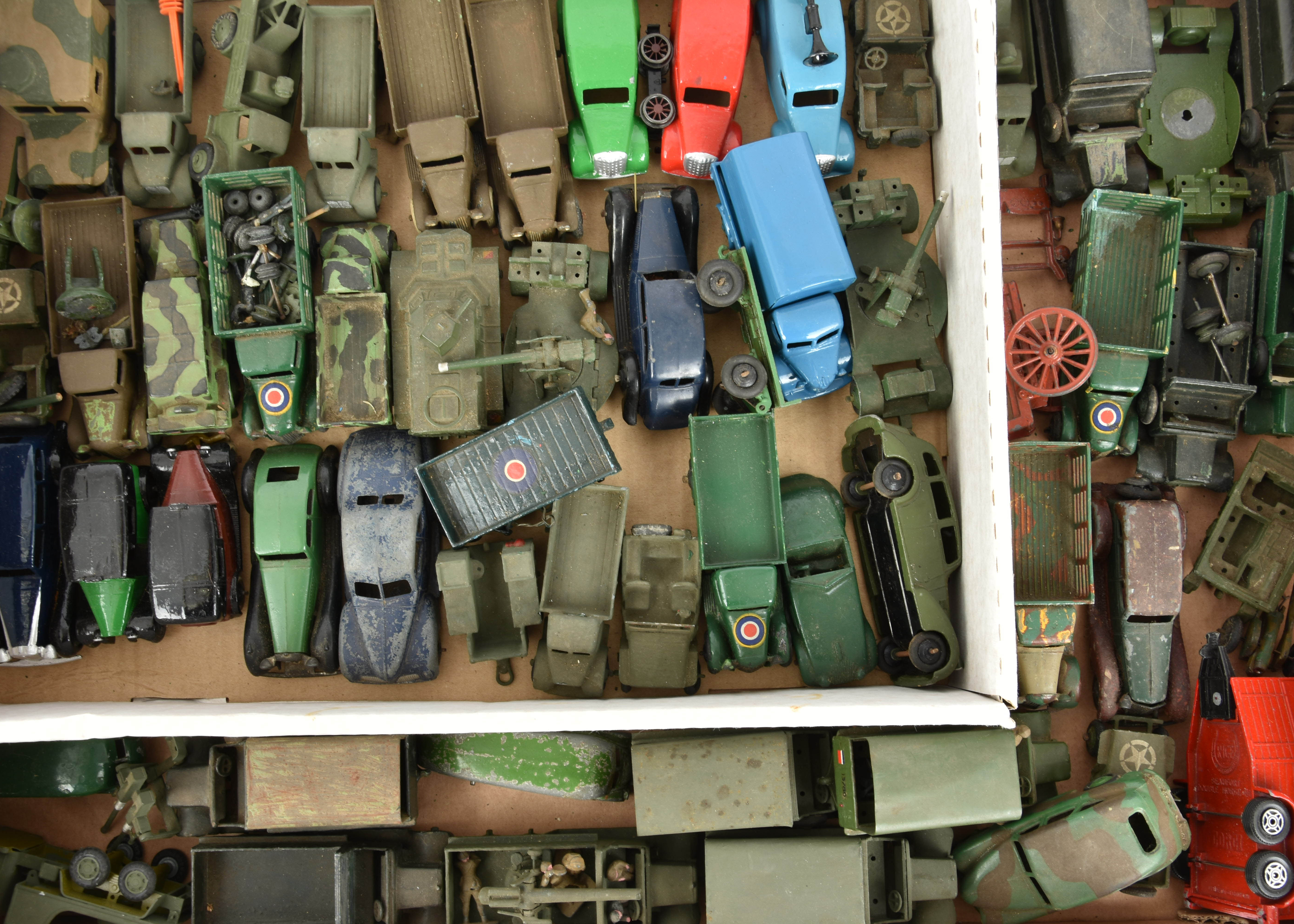 Pre and Postwar Dinky and Other Diecast Vehicles, a playworn/repainted collection of vintage - Image 2 of 2