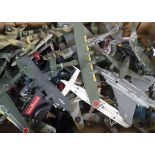 Military Aircraft, A sizeable collection of metal and plastic model aircraft, including