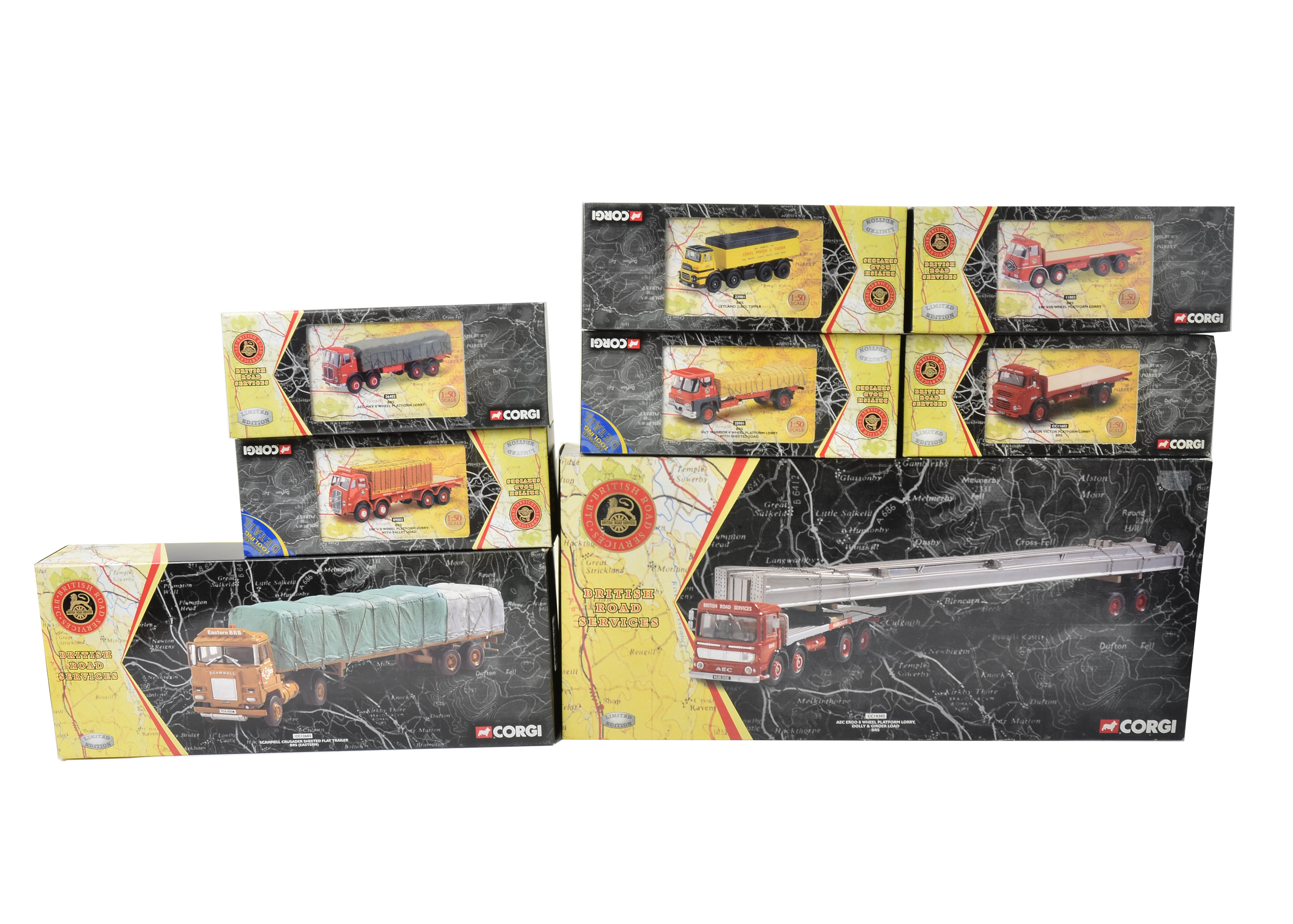 Corgi British Road Services Haulage Vehicles, a boxed collection of 1:50 scale models all limited