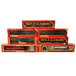 Boxed Hornby (Margate) 00 Gauge Coaching Stock, including 3 LNER teak coaches and 2 Gresley sleeping
