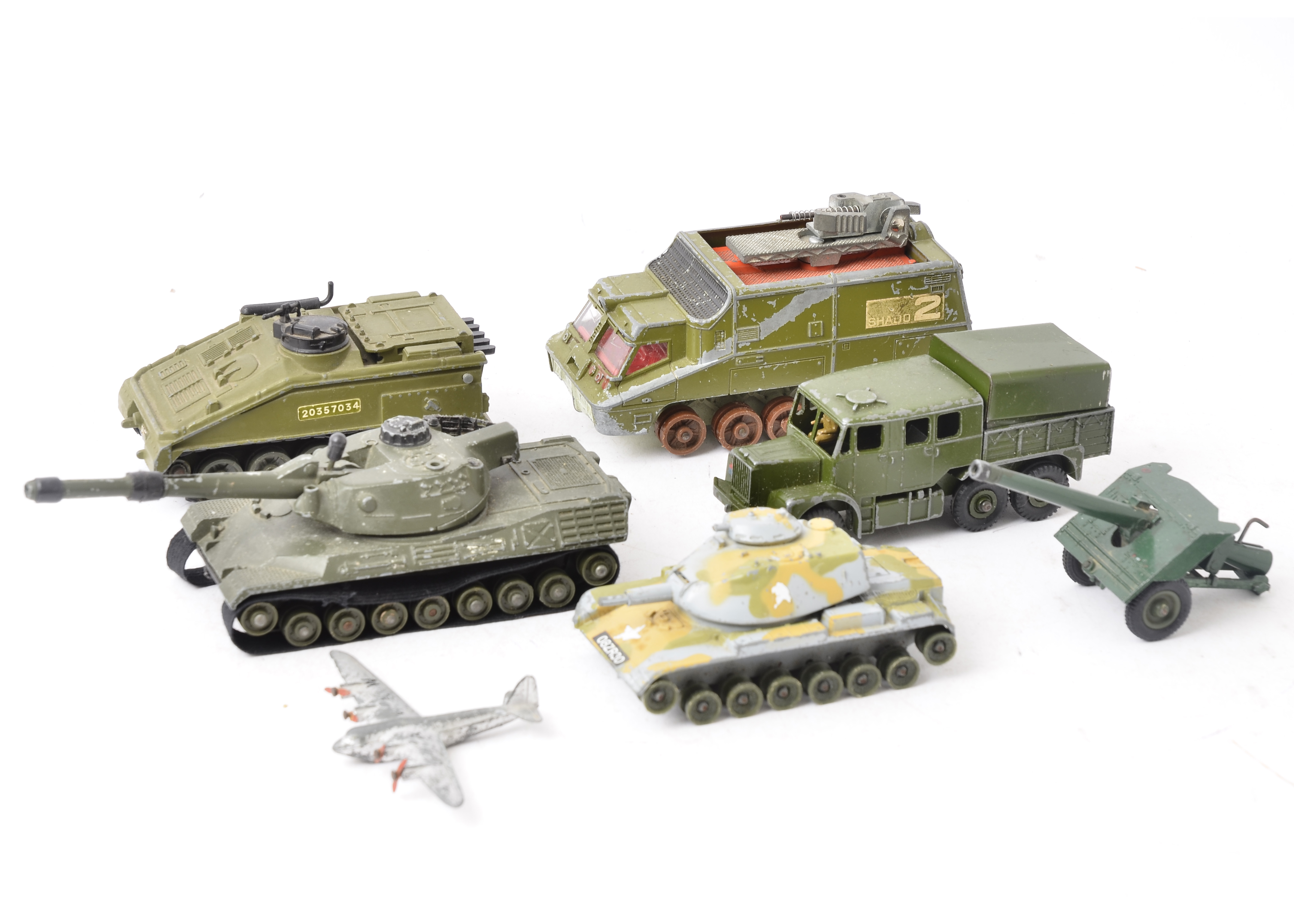 Military and Other Diecast Vehicles, a playworn collection of mostly military vehicles, mainly by