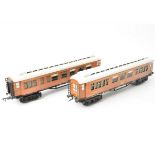 Two French AS Models 0 Gauge Wagons-Lits Coaches, comprising Saloon no 1546E with Hornby-type