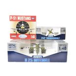Collection Armour Allied WWII Aircraft, a boxed trio of 1:48 scale models including, 98183 RAF B25
