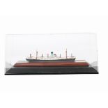 A Snowbow Productions 1:90 scale or similar Blue Funnel Line 'Cyclops' waterline model, presented on