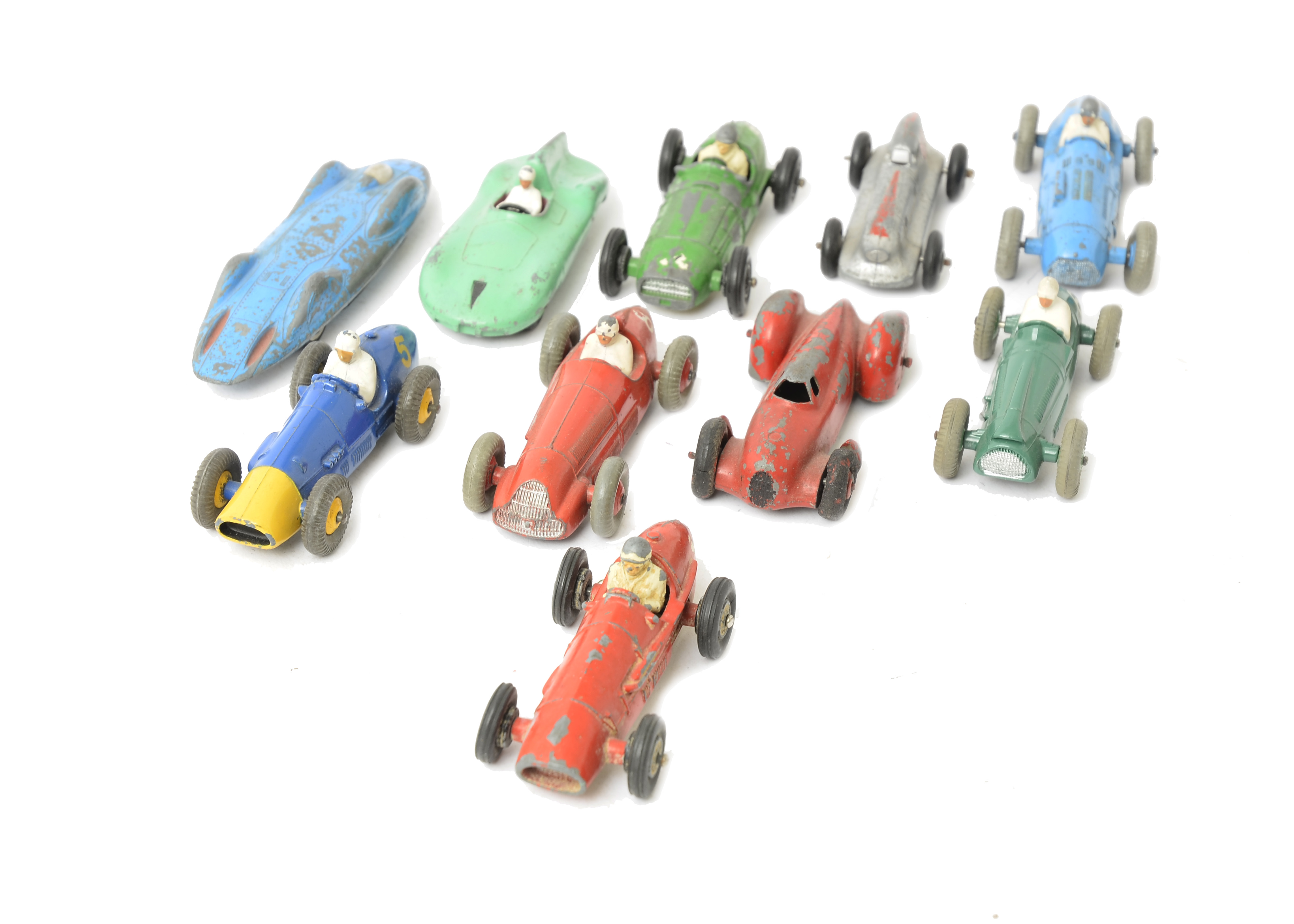 Postwar Competition Vehicles, an unboxed/playworn group of racing and land speed cars including