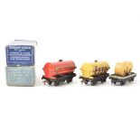 Three Uncommon Hornby-Dublo 00 Gauge Wagons, comprising Buff 'Esso' tanker with original box dated