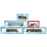 Airfix and Dapol 00 Gauge Locomotives, Airfix BR green 1400 Class 1466 varnished, LMS black 4F