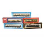 Tri-ang-Hornby Airfix GMR Mainline and Lima 00 Gauge GWR Coaches and Vans, Airfix GWR Auto Coach and