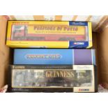 Corgi Haulage Vehicles, a boxed group of limited edition 1:50 scale curtainside articulated trucks