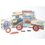 A Collection of Model Railway and Auction Catalogues and Miniature Repro SR Locomotive Nameplates,