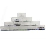 Collection of 12 1:1200-1:3000 scale or similar Waterline Models by various makers, Scharnhorst', '
