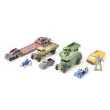 Postwar and Later Playworn and Repainted Diecast Vehicles, a group of mostly commercial vintage