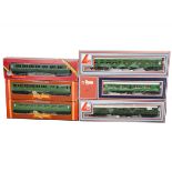 Lima and Hornby 00 Gauge SR and BR green Coaches, Hornby R486 SR malachite Composites (9), R431/2 SR