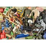 Action Man and Equipment and Farm animals Tractors and Buildings three Action Men including Diver (