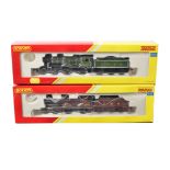 Two Hornby Railroad Series 00 Gauge Locomotives, comprising R3062 LNER green 'Hunt' class 'The