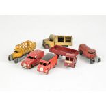 Postwar Dinky Vehicles, a play worn group including 260 Royal Mail Van, 421 Hindle Smart Helecs,